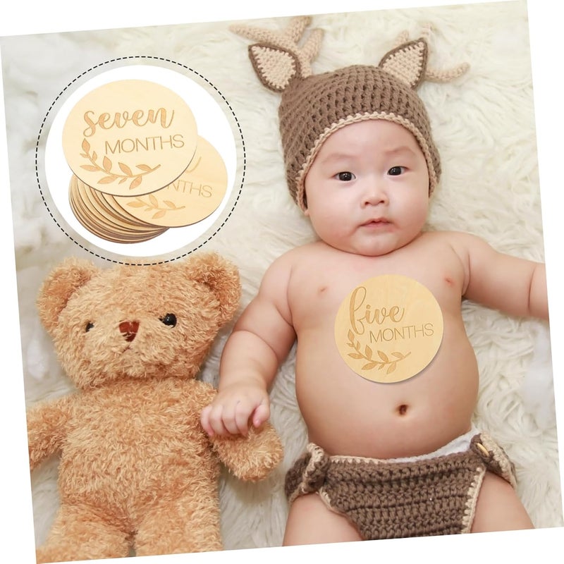 UPKOCH 14Pcs Baby Milestone Cards For Newborn Photography Unisex Growth Discs - Image 3